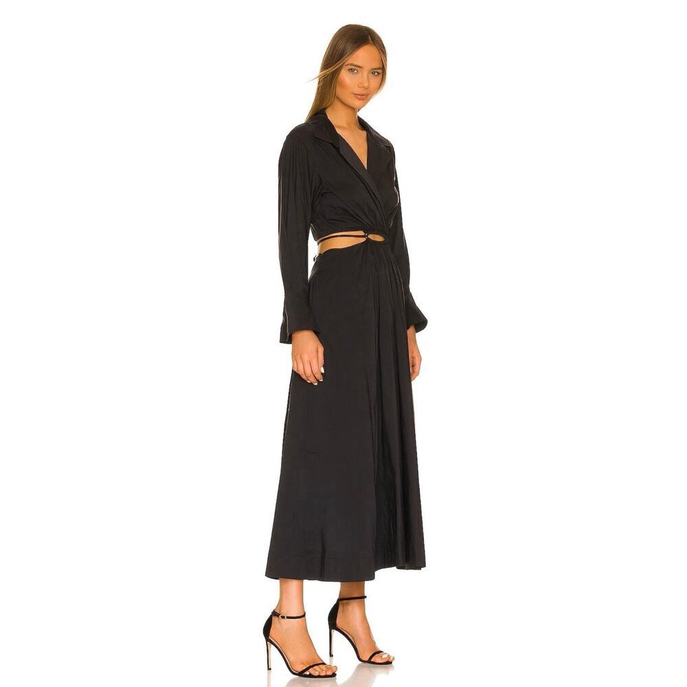 NEW Young Fabulous & Broke YFB Derby Black Cutout Maxi Dress M - Picture 2 of 13